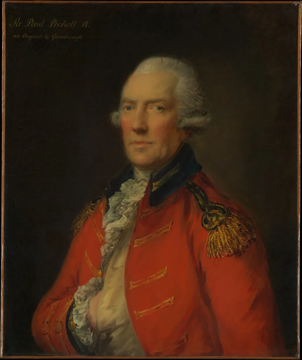 Lieutenant Colonel Paul Pechell (1724–1800), by Thomas Gainsborough, oil, 1767