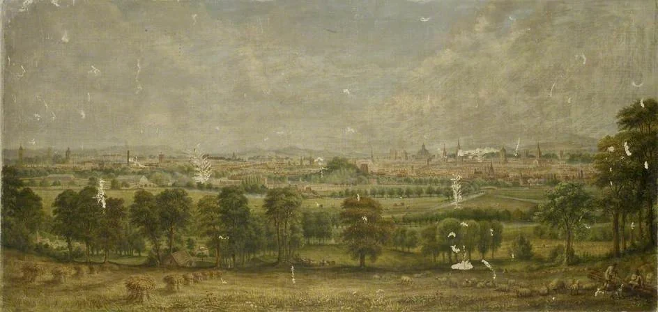View of Oxford from above Ferry Hinksey, detail