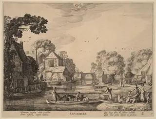 September, by Velde, Jan van de, II, ink, 1617