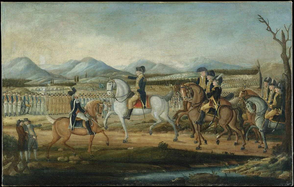 Washington Reviewing the Western Army at Fort Cumberland, Maryland, detail