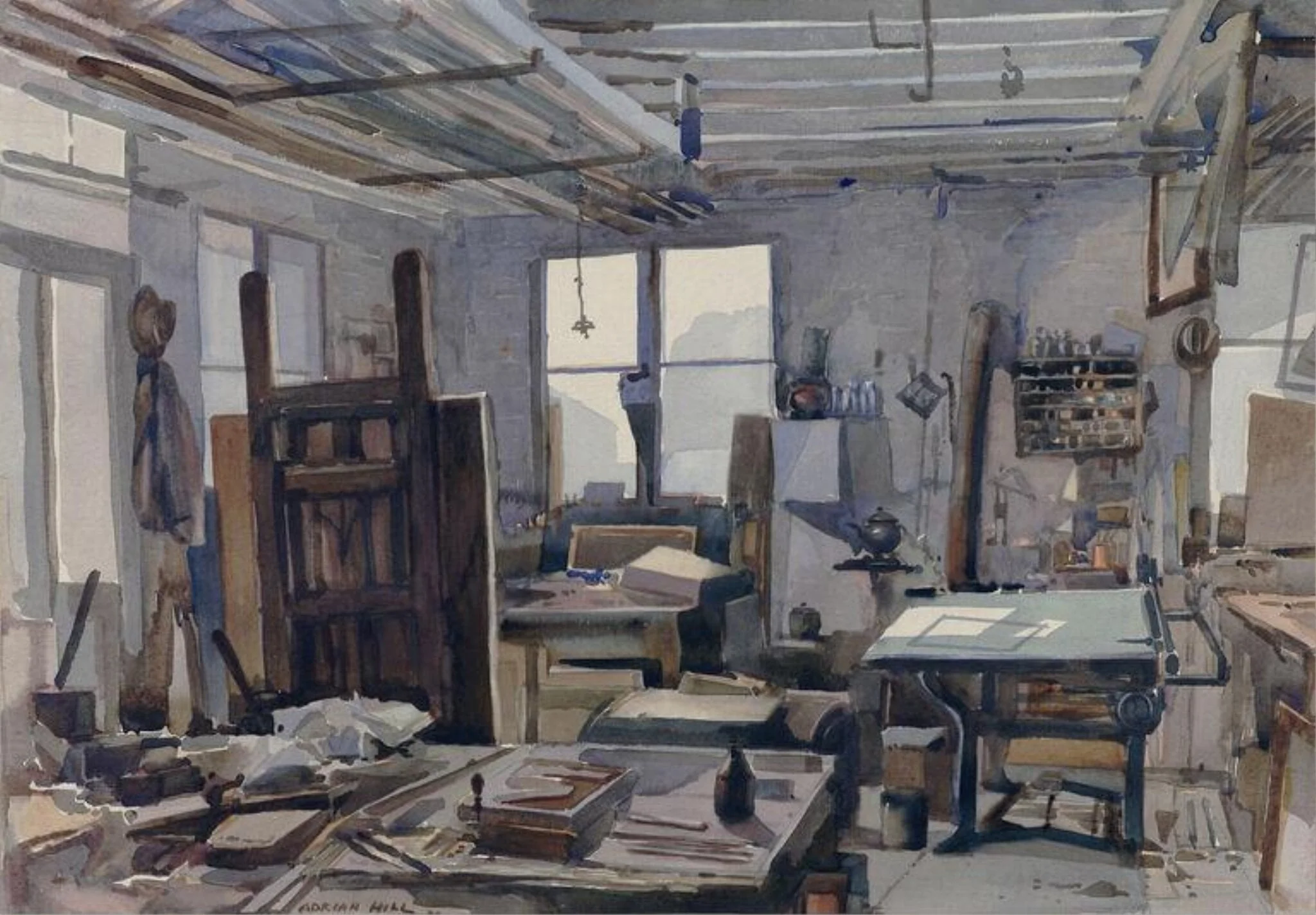 Interior of Charles West's Workshop, detail