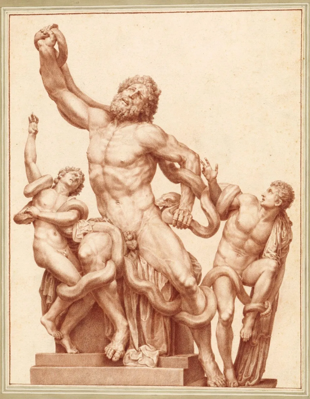 Study of the Laocoön, by Filippo Agricola, 1800