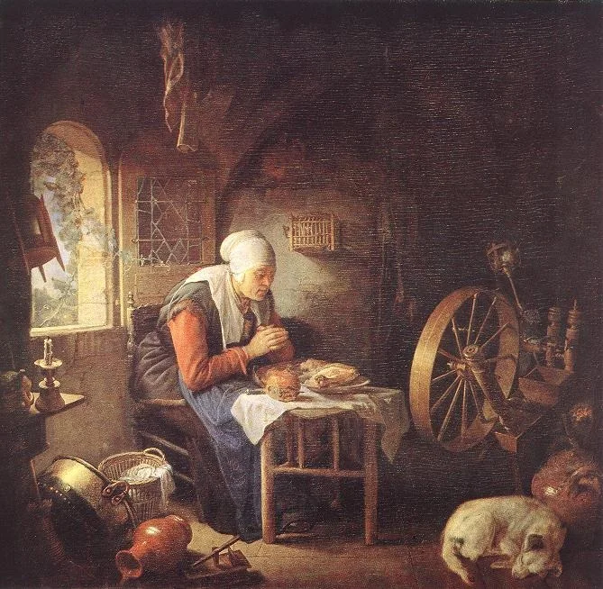The Prayer of the Spinner, detail