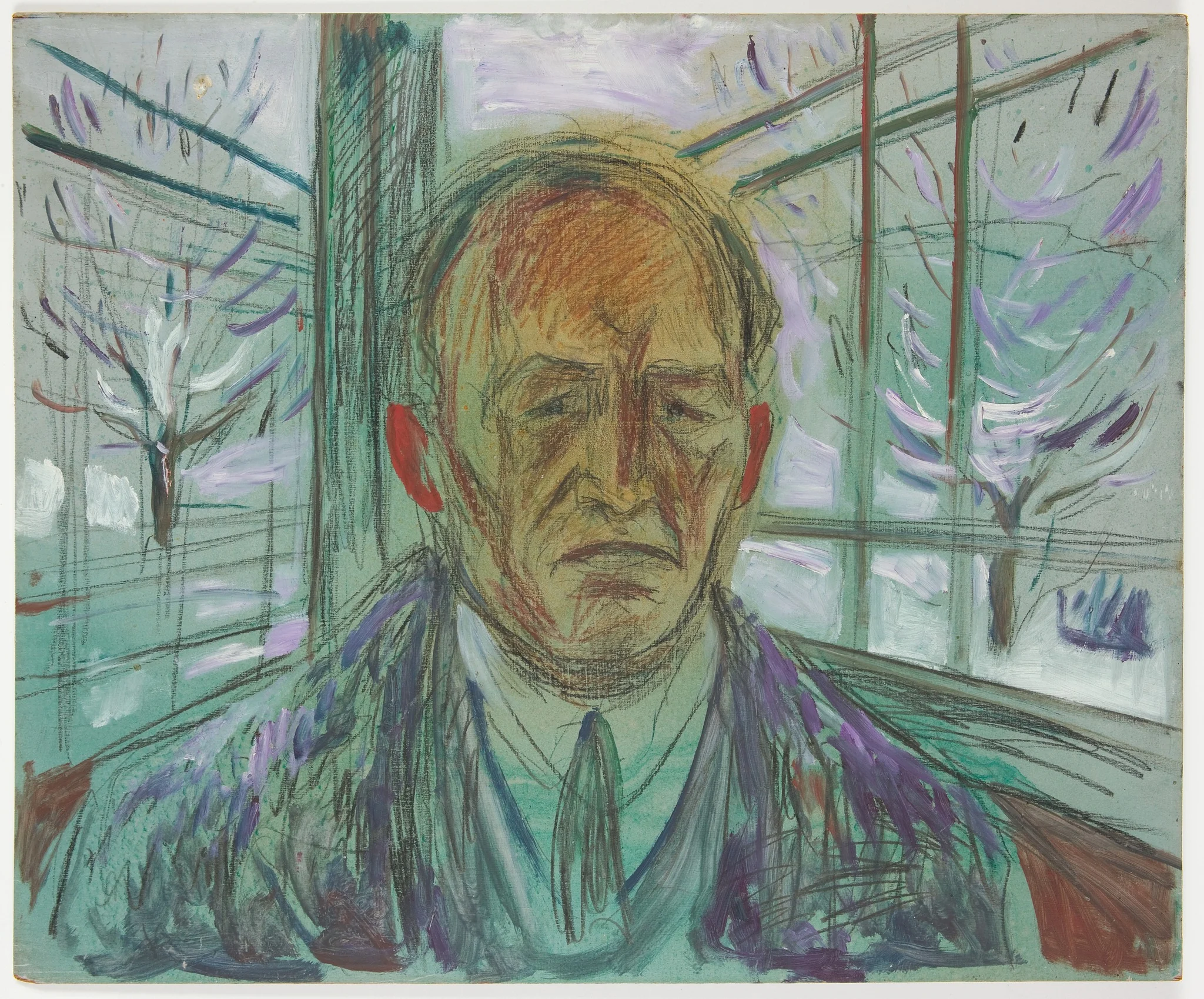 Self-Portrait on the Glass Veranda, detail