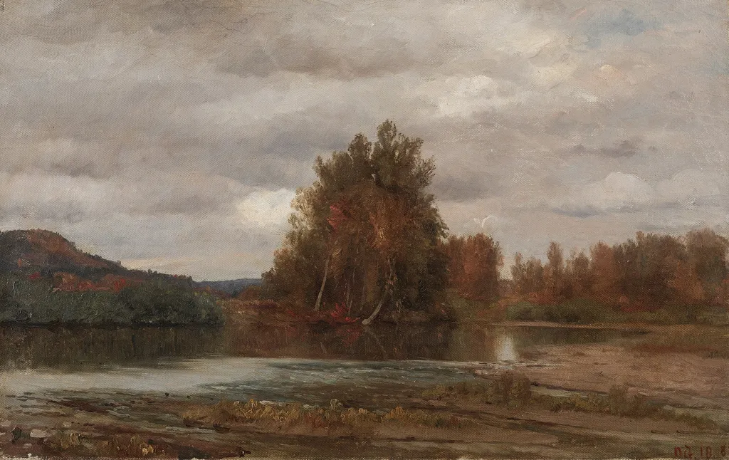 Gray Day on the Esopus, by Jasper Francis Cropsey, oil, 1892
