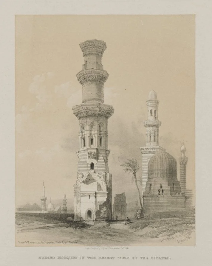 Egypt and Nubia, Volume III: Ruined Mosques in the Desert, West of the Citadel, detail