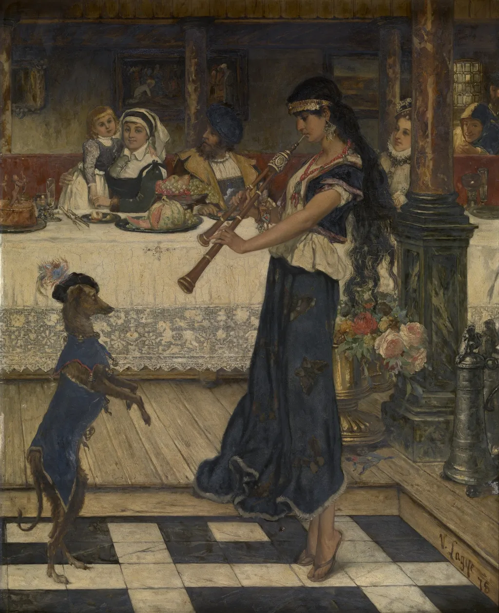 Gipsy, by Victor Lagye, oil, 1890