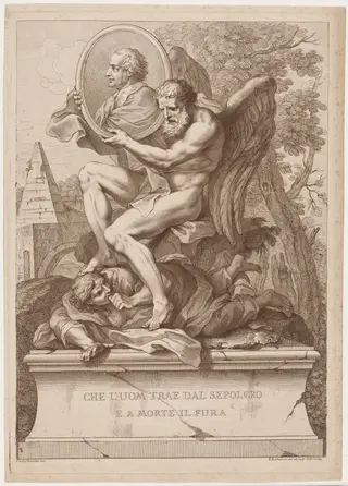Pietro Berrettini da Cortona, by Francesco Bartolozzi, ink, 1767
