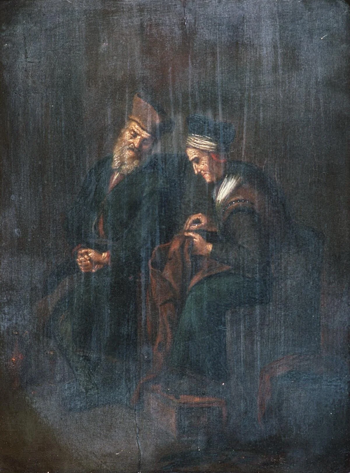 Old couple, detail