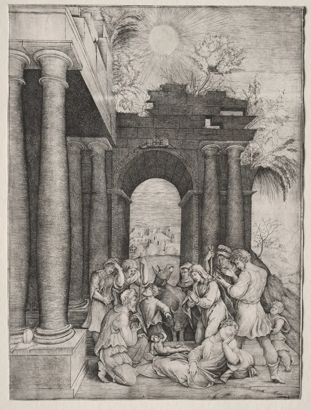 The Adoration of the Shepherds, by Master H. E., 1504