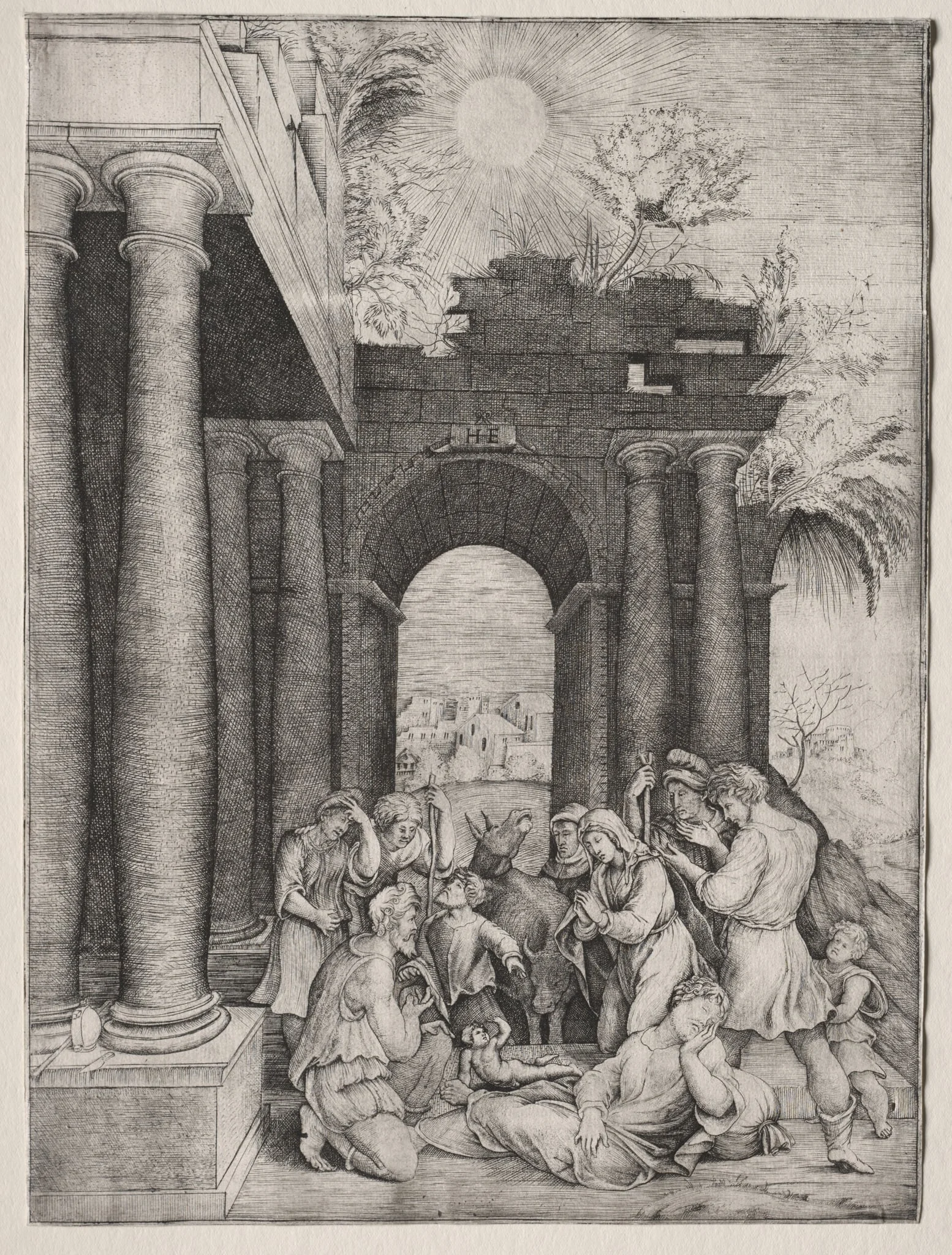 The Adoration of the Shepherds, detail