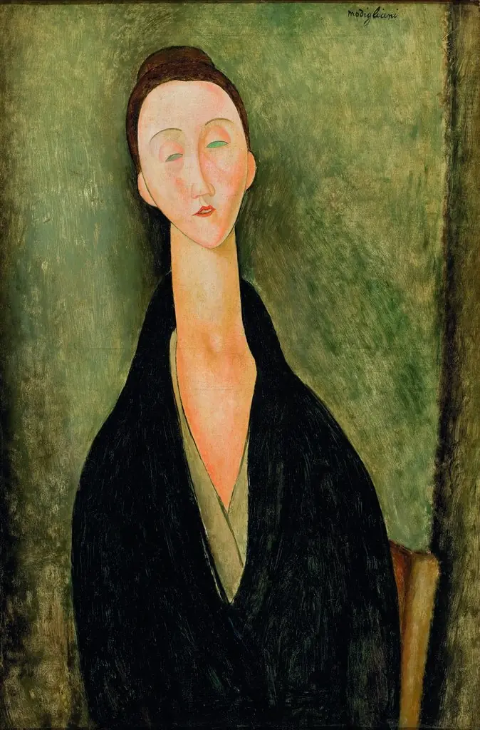 Madame Hanka Zborowska, by Amedeo Modigliani, oil, 1918