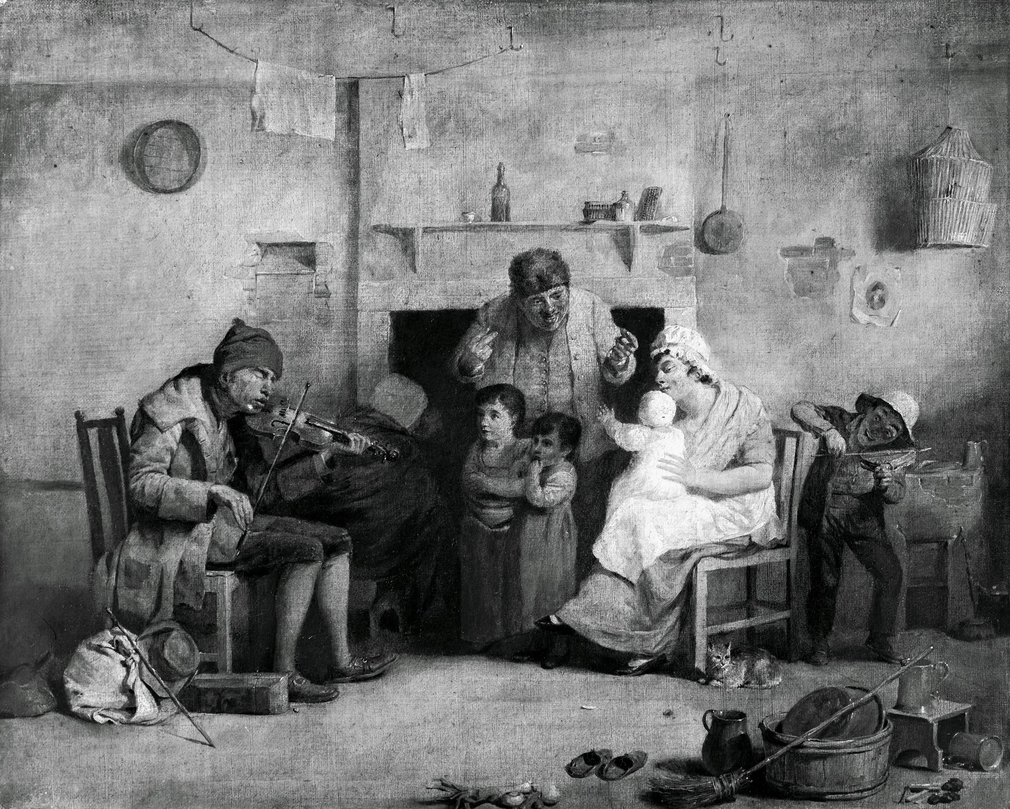The blind violinist, detail