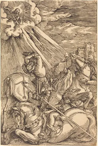 The Conversion of Saint Paul, by Hans Baldung Grien, ink, 1514