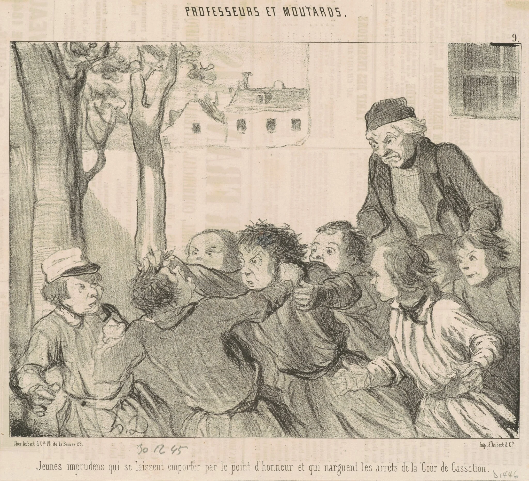Jeunes imprudens qui se laiseent emporter ..., detail