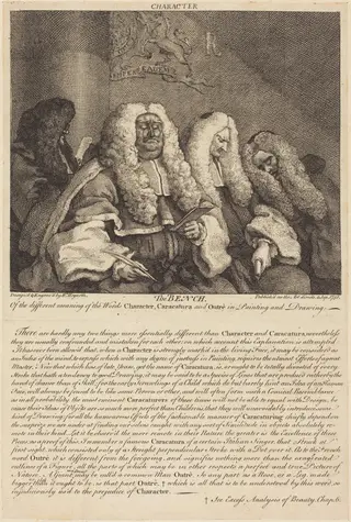 The Bench, by William Hogarth, ink, 1758