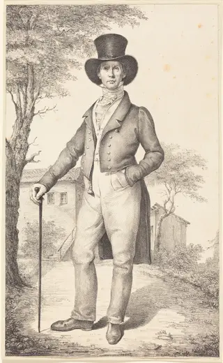 The Senior Government Auditor Rudolf Schadow (The Artist's Brother), by Johann Gottfried Schadow, ink, 1824