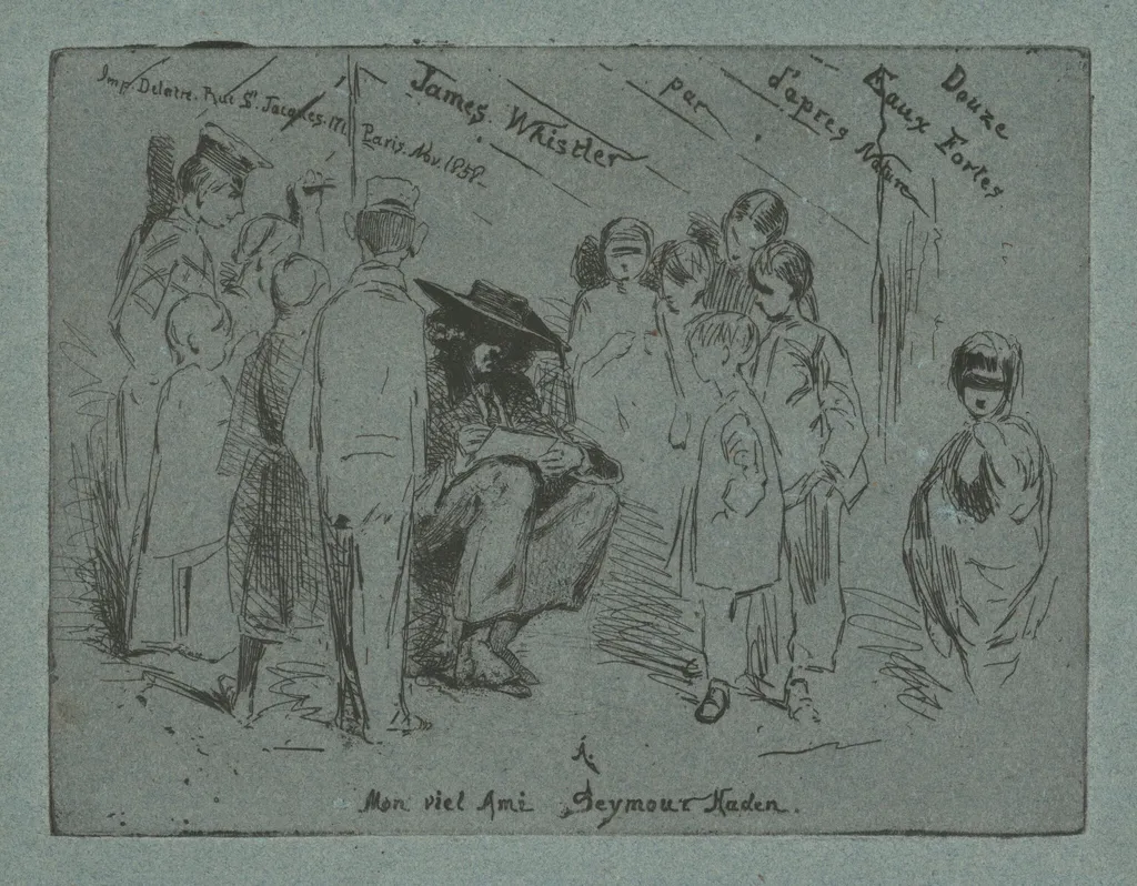 Title Page for "Douze Eaux Fortes d'après Nature", by James McNeill Whistler, ink, 1858