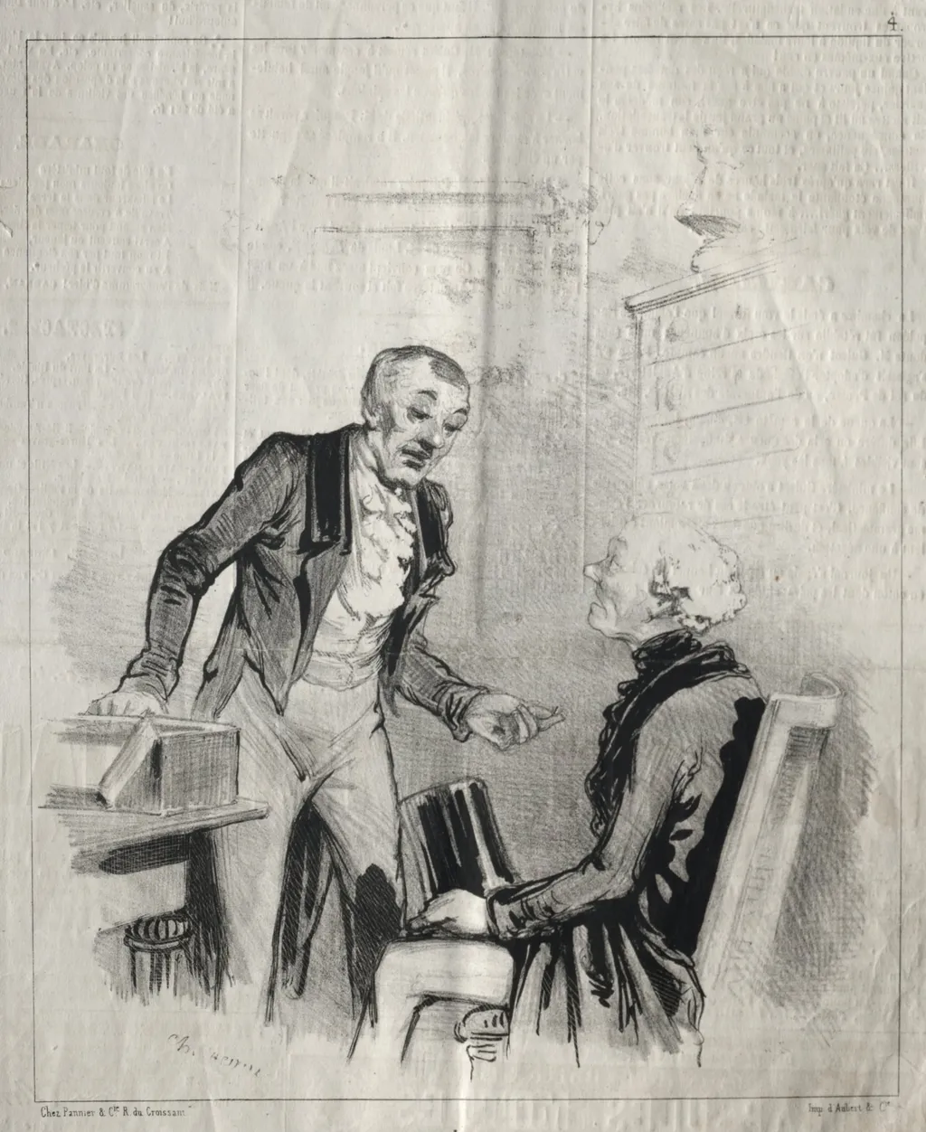 Les Malades et les medicins: No. 4, Lew Homéopathes, by Cham, 1804