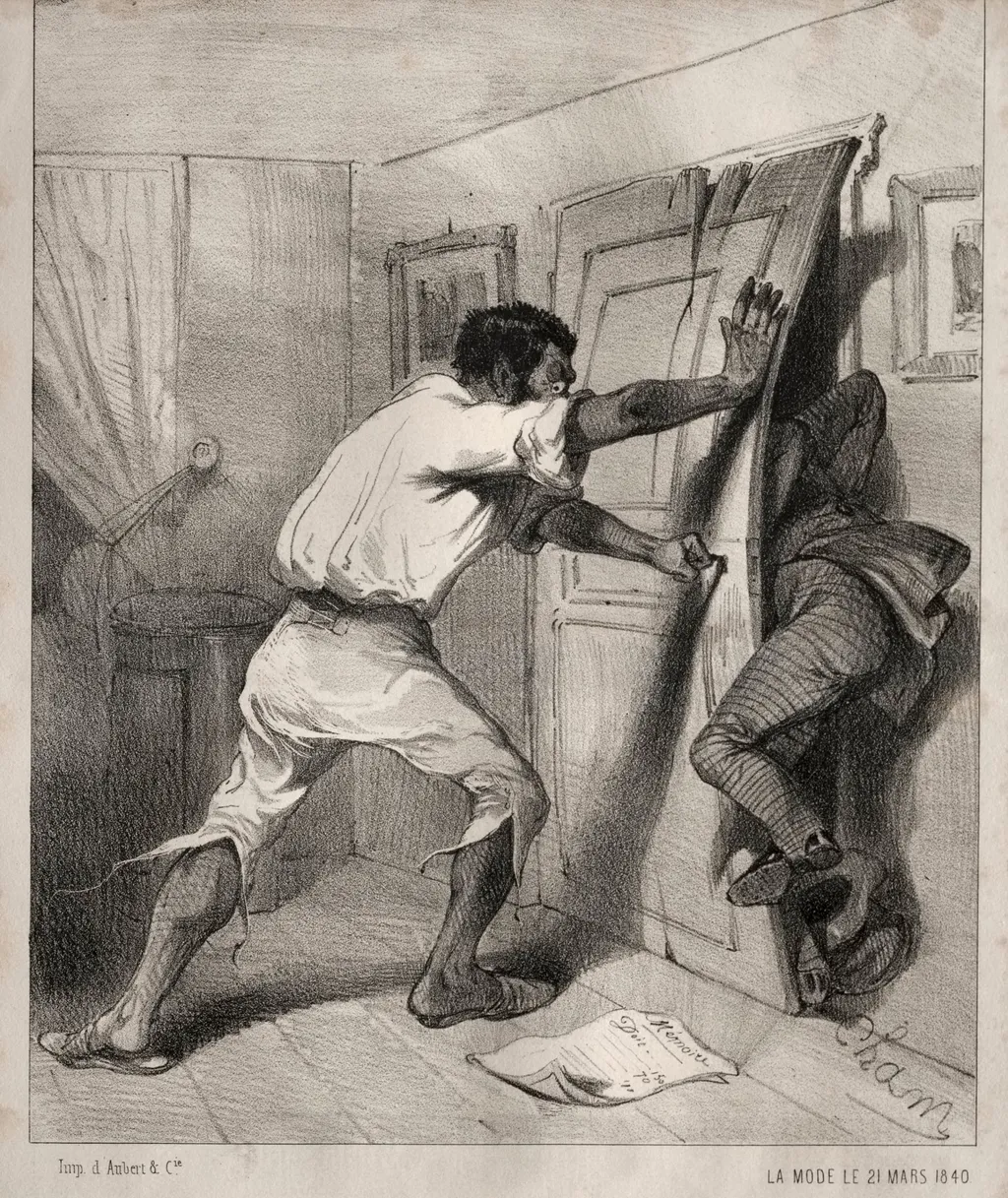 Un Créancier trop pressé, by Cham, 1840