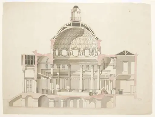 Design for St Mary's Church, St Marylebone, by Chambers