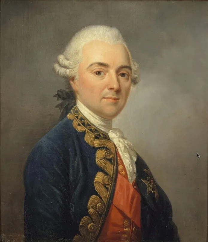 Portrait of Victor-Maurice de Riquet de Caraman (1722-1807), by Charles-Alexandre Debacq, oil, 1841