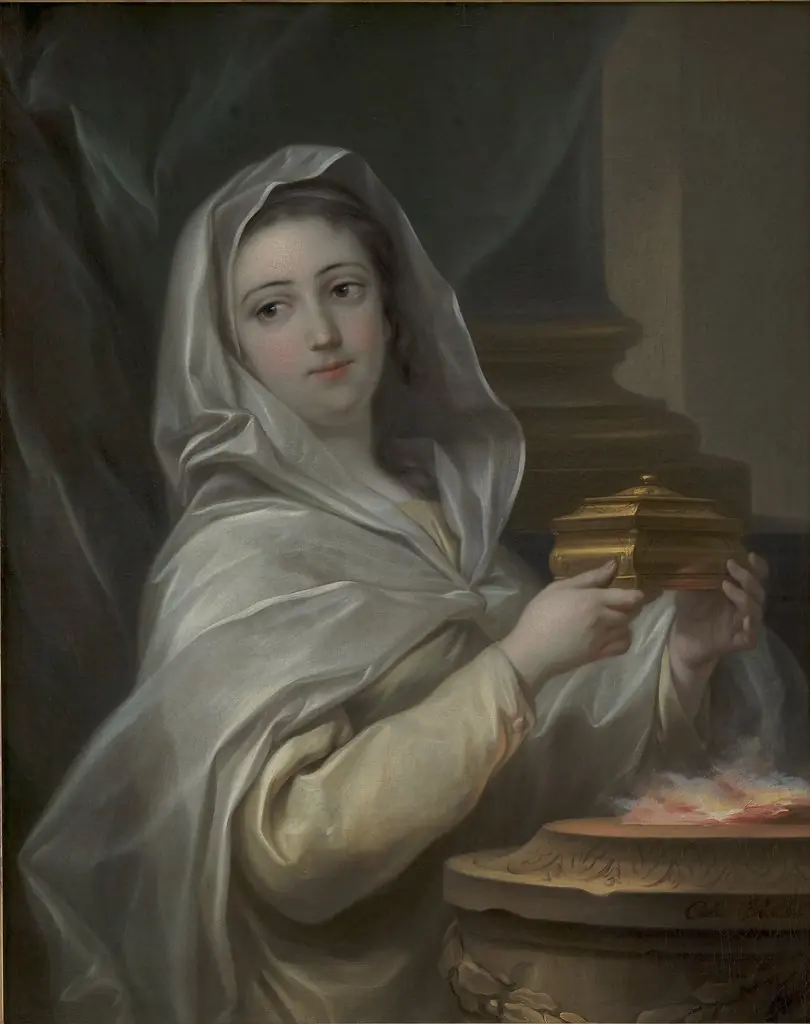 A Vestal. Woman portrayed as a Vestal?, by Charles André van Loo