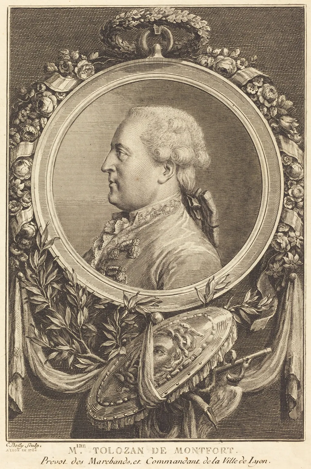 Tolozan de Montfort, by Charles-Ange Boily, ink, 1786