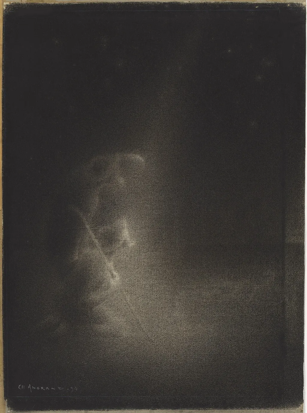 The Annunciation to the Shepherds, by Charles Angrand, charcoal, 1894