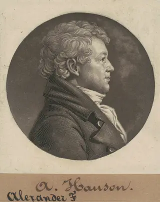 Alexander Contee Hanson, by Charles B. J. Févret de Saint-Mémin