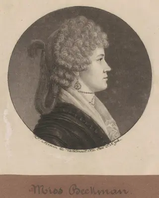 Ann Beekman, by Charles B. J. Févret de Saint-Mémin