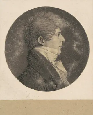 Benjamin Harrison VII, by Charles B. J. Févret de Saint-Mémin