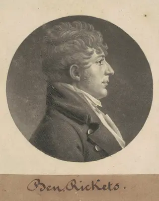 Benjamin Ricketts, by Charles B. J. Févret de Saint-Mémin