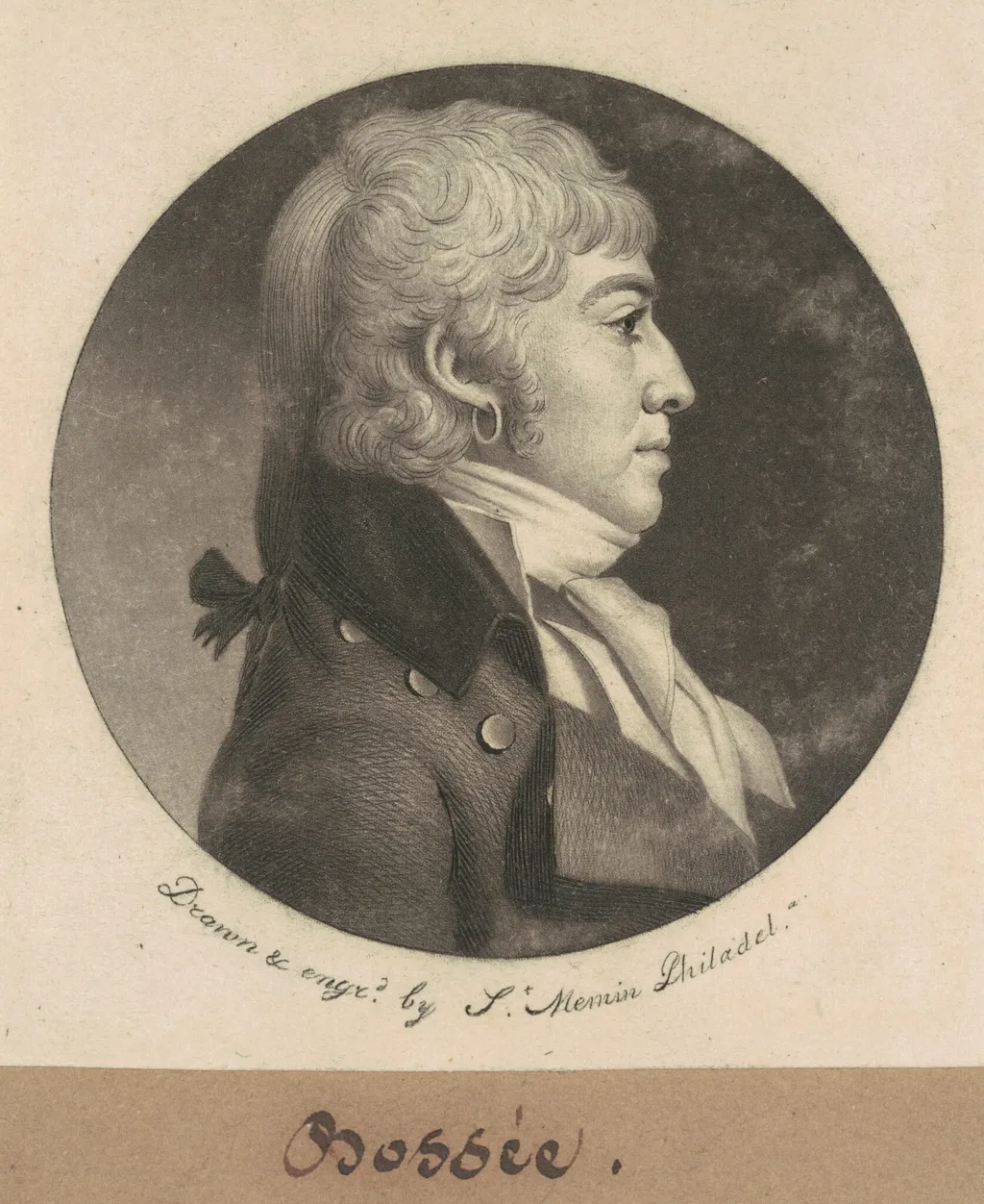 Bossée, by Charles B. J. Févret de Saint-Mémin, ink, 1800