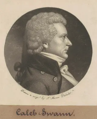 Caleb Swan, by Charles B. J. Févret de Saint-Mémin