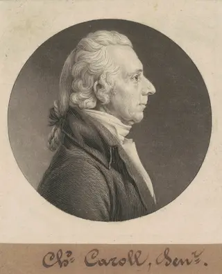 Charles Carroll, by Charles B. J. Févret de Saint-Mémin