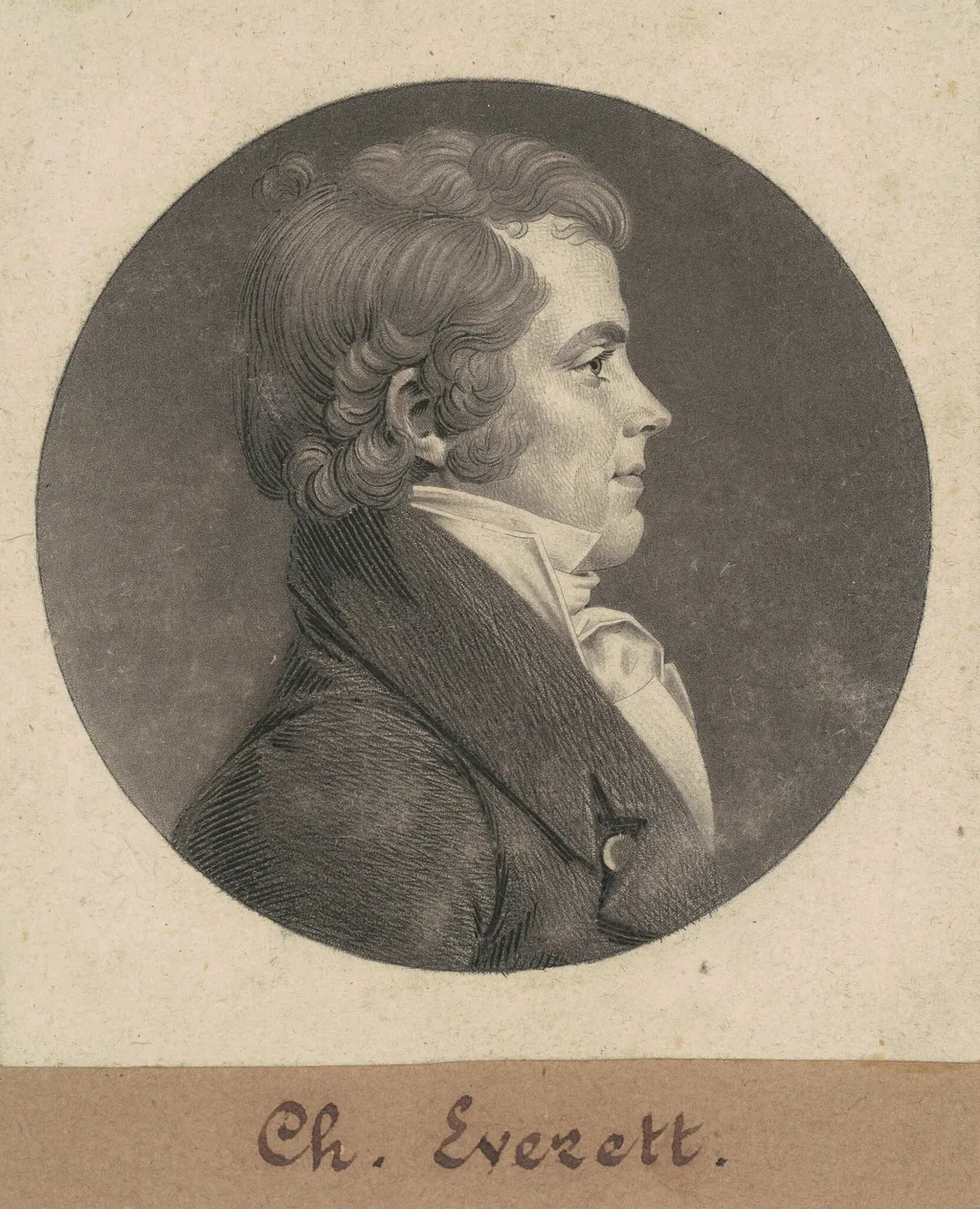 Charles Everett, by Charles B. J. Févret de Saint-Mémin, ink, 1808