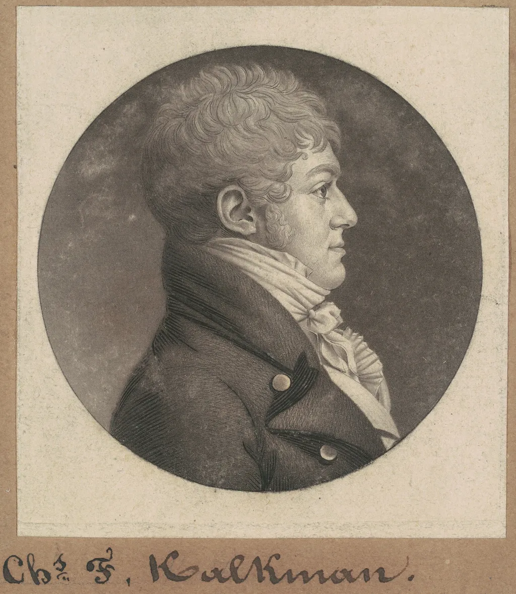 Charles F. Kalkman, by Charles B. J. Févret de Saint-Mémin, ink, 1803