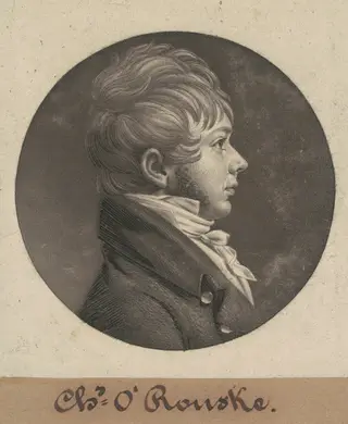 Charles O'Rourke, by Charles B. J. Févret de Saint-Mémin