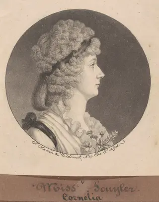 Cornelia Schuyler Morton, by Charles B. J. Févret de Saint-Mémin