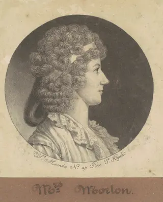 Cornelia Schuyler Morton, by Charles B. J. Févret de Saint-Mémin