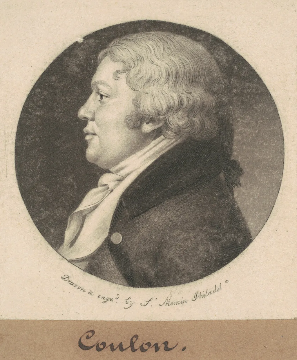 Coulon, by Charles B. J. Févret de Saint-Mémin, ink, 1801