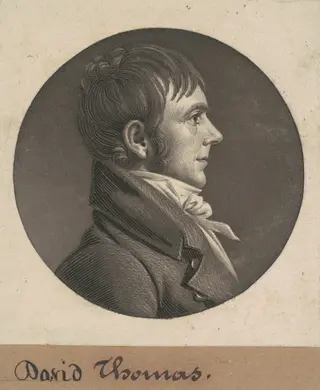 David Thomas, by Charles B. J. Févret de Saint-Mémin