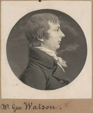 David Watson, by Charles B. J. Févret de Saint-Mémin