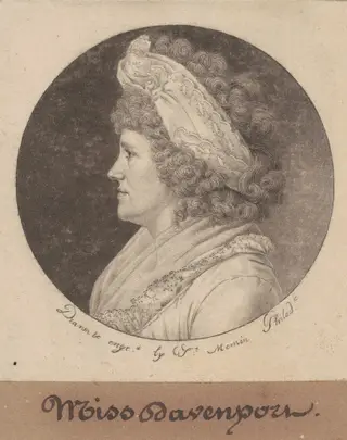 Debby Davenport, by Charles B. J. Févret de Saint-Mémin
