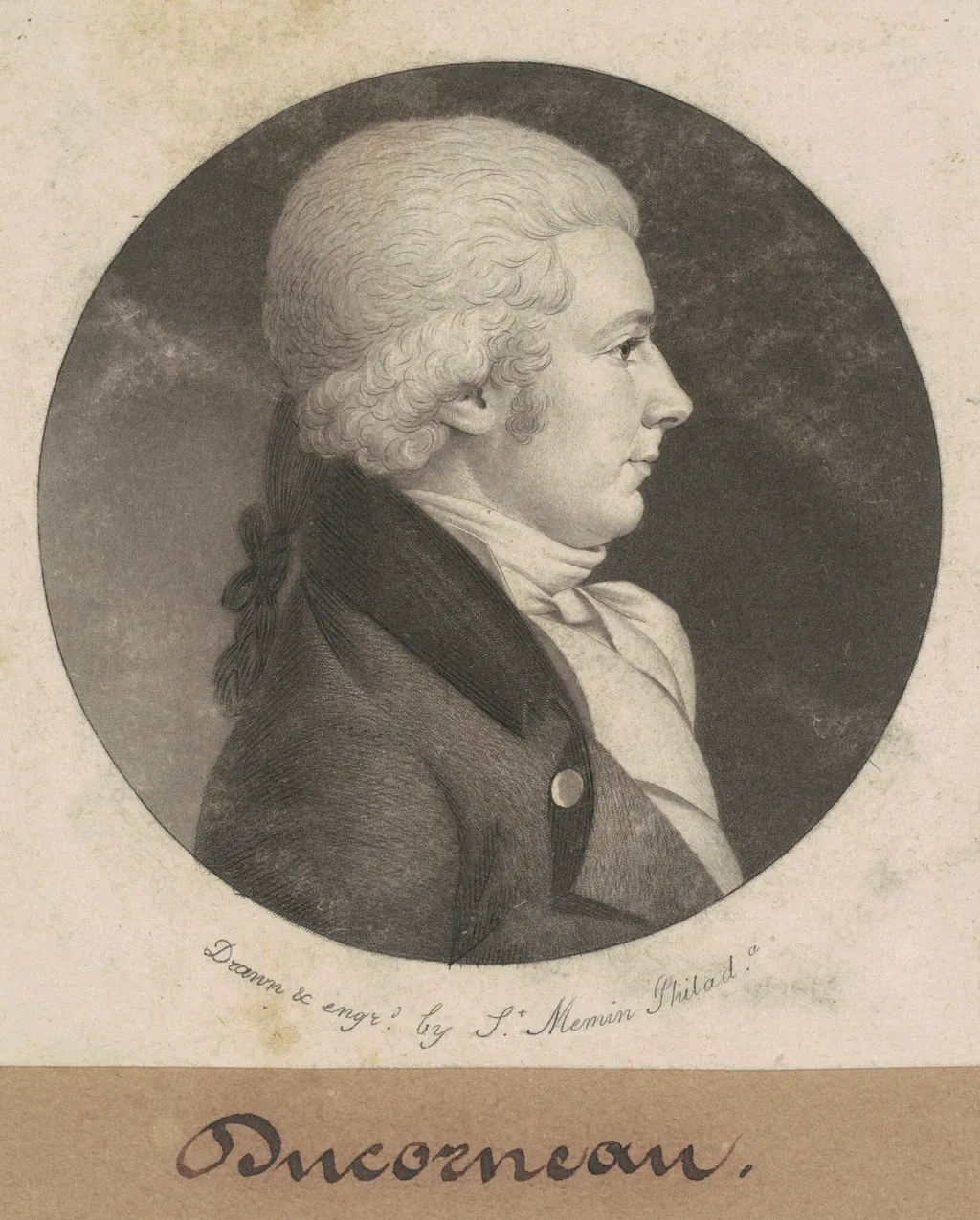 Ducorneau, by Charles B. J. Févret de Saint-Mémin, ink, 1801