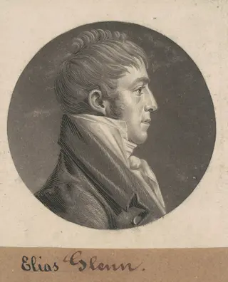 Elias Glenn, by Charles B. J. Févret de Saint-Mémin
