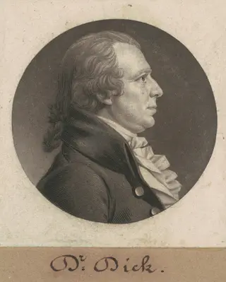 Elisha Cullen Dick, by Charles B. J. Févret de Saint-Mémin