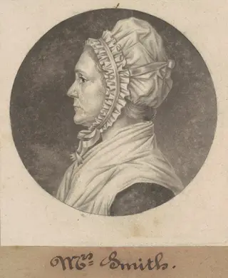 Elizabeth Custis Teackle Smith, by Charles B. J. Févret de Saint-Mémin