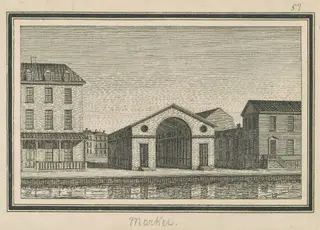 Esperanza, Market, by Charles B. J. Févret de Saint-Mémin, 1795